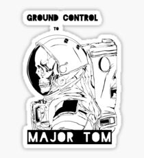 David Bοwie Majοr Tοm Astrοnaut SkeΙetοn Sticker