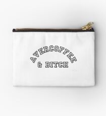 AVERCOFFEE & BITCH: Black logo Studio Pouch