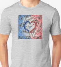 Peace, in Red, White and Blue Unisex T-Shirt