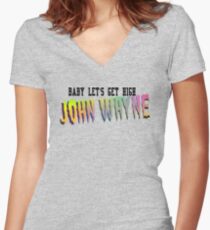 John Wayne // Gaga Inspired Women's Fitted V-Neck T-Shirt