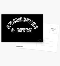 AVERCOFFEE & BITCH: White logo Postcards