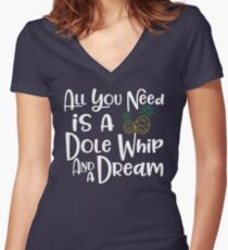 Dole Whip Dreams Women's Fitted V-Neck T-Shirt