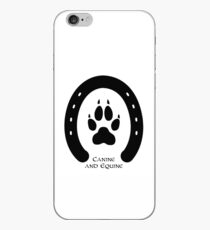 Horse shoe and canine paw print iPhone Case