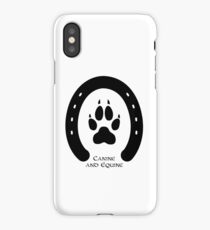 Horse shoe and canine paw print iPhone Case