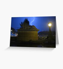 Midnight storm in Budapest Greeting Card