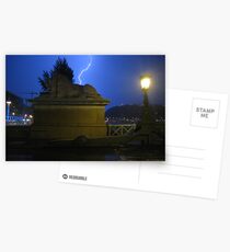 Midnight storm in Budapest Postcards