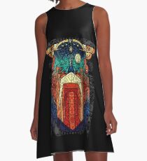 ODIN WODAN geometric vikings ornament art A-Linien Kleid