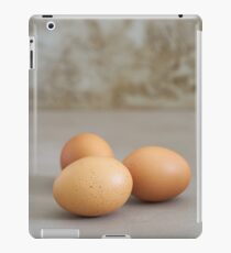 Fresh brown chicken eggs iPad Case/Skin