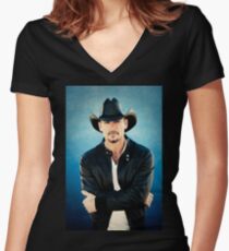 TIM-MCGRAW Fitted V-Neck T-Shirt