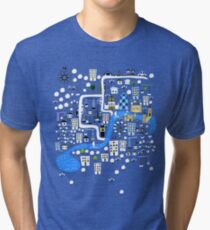 Cartoon Map of London Tri-blend T-Shirt