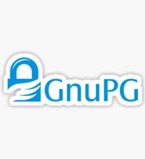 Gnu GPG Crypto Text Logo Sticker