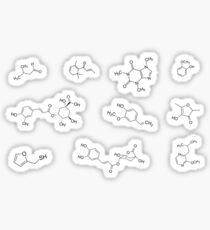 Coffee Molecules Sticker