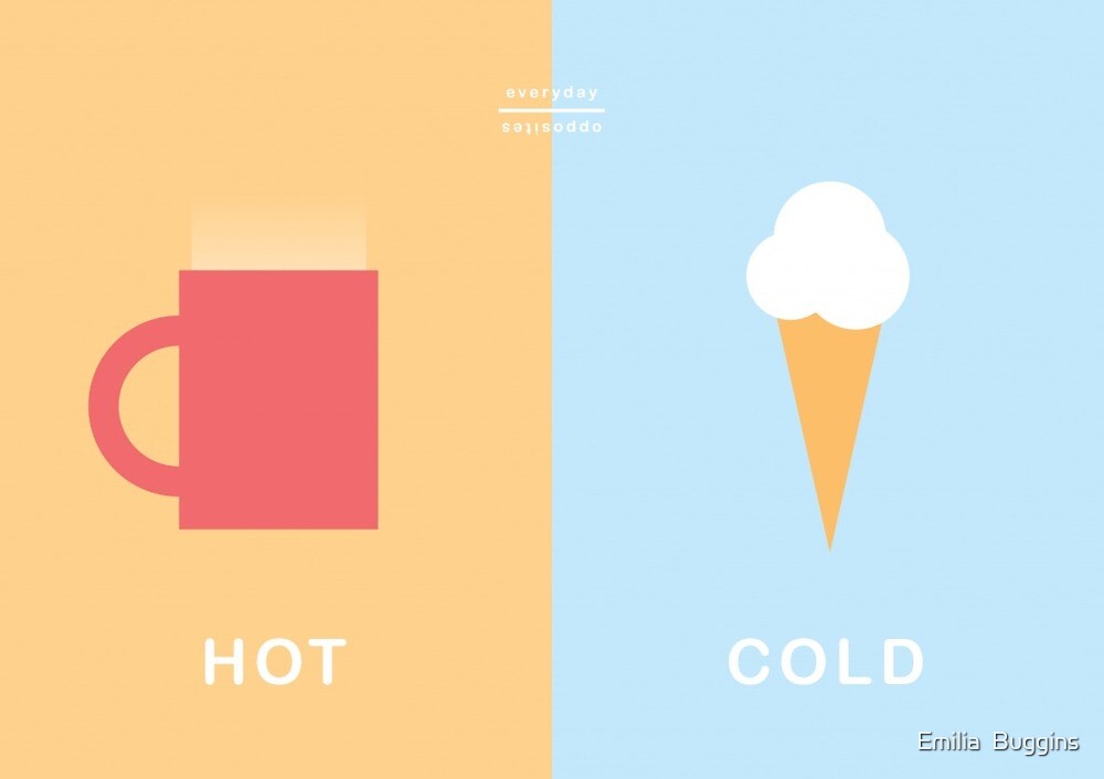 Everyday Opposites Hot And Cold By Emilia Buggins Redbubble