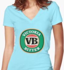 The Victoria Bitter Women's Fitted V-Neck T-Shirt