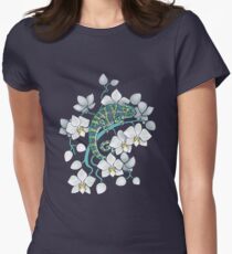 chameleons and orchids Women's Fitted T-Shirt