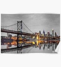 Philadelphia Touch of Color Skyline Poster