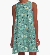 Kommunikation Dinosaurier. A-Linien Kleid