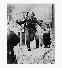 Leap to Freedom (East German Soldier) Photographic Print