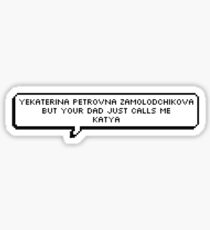 Read U Wrote U - Katya Zamolodchikova Sticker