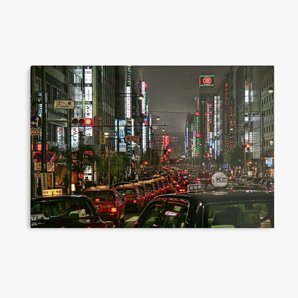 Tokyo Taxis Metal Print