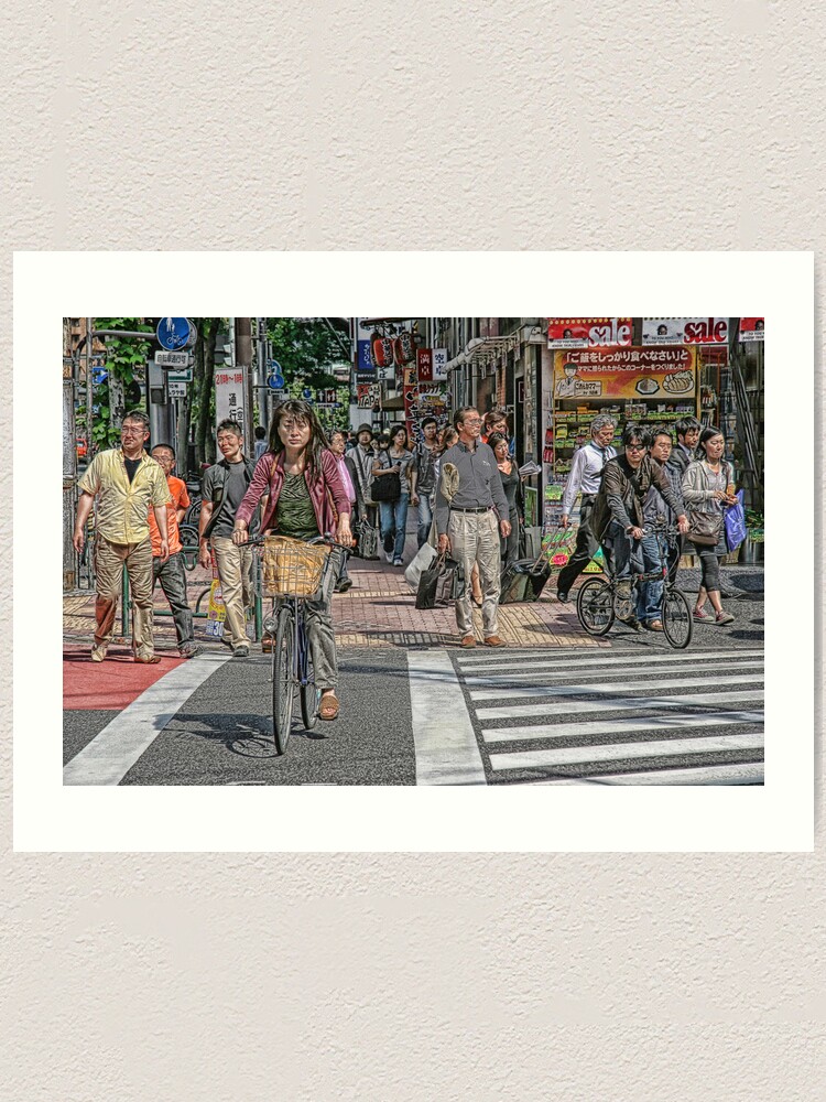 Alternate view of Tokyo - Street scene by day Art Print