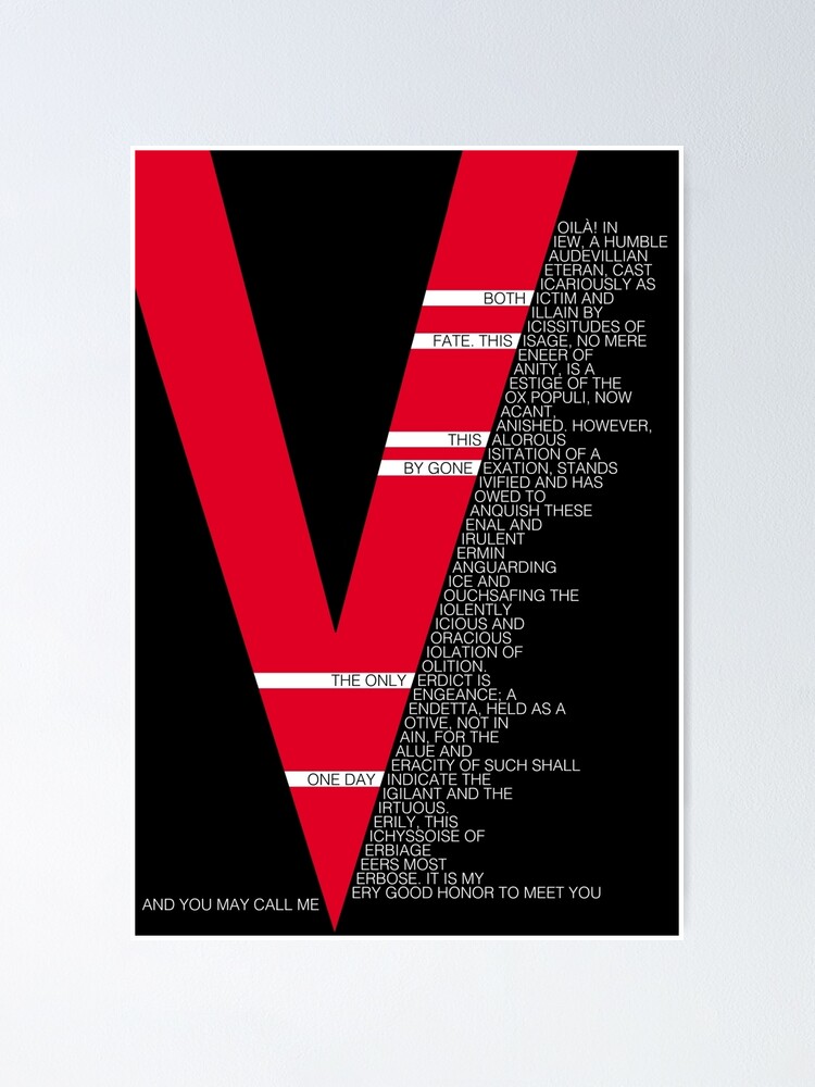 V For Vendetta Speech Poster By Tinster4x4 Redbubble