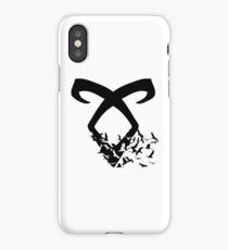 Black Angelic Rune (Birds) iPhone Case