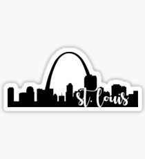st. louis skyline (black) Sticker