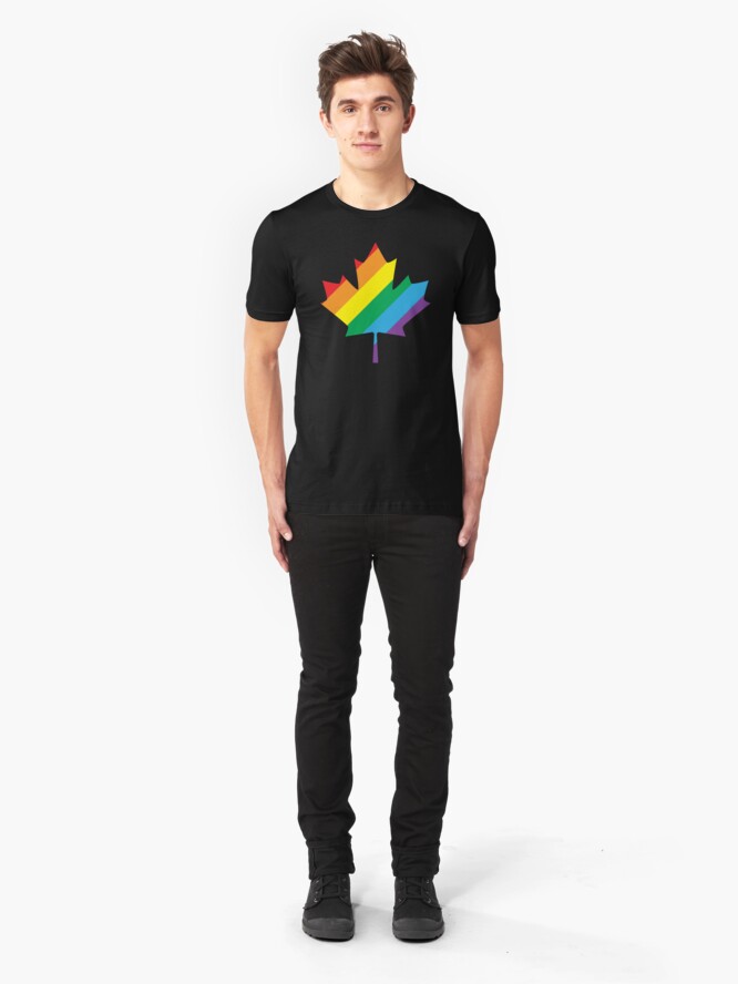 Alternate view of lgbt canada pride Slim Fit T-Shirt