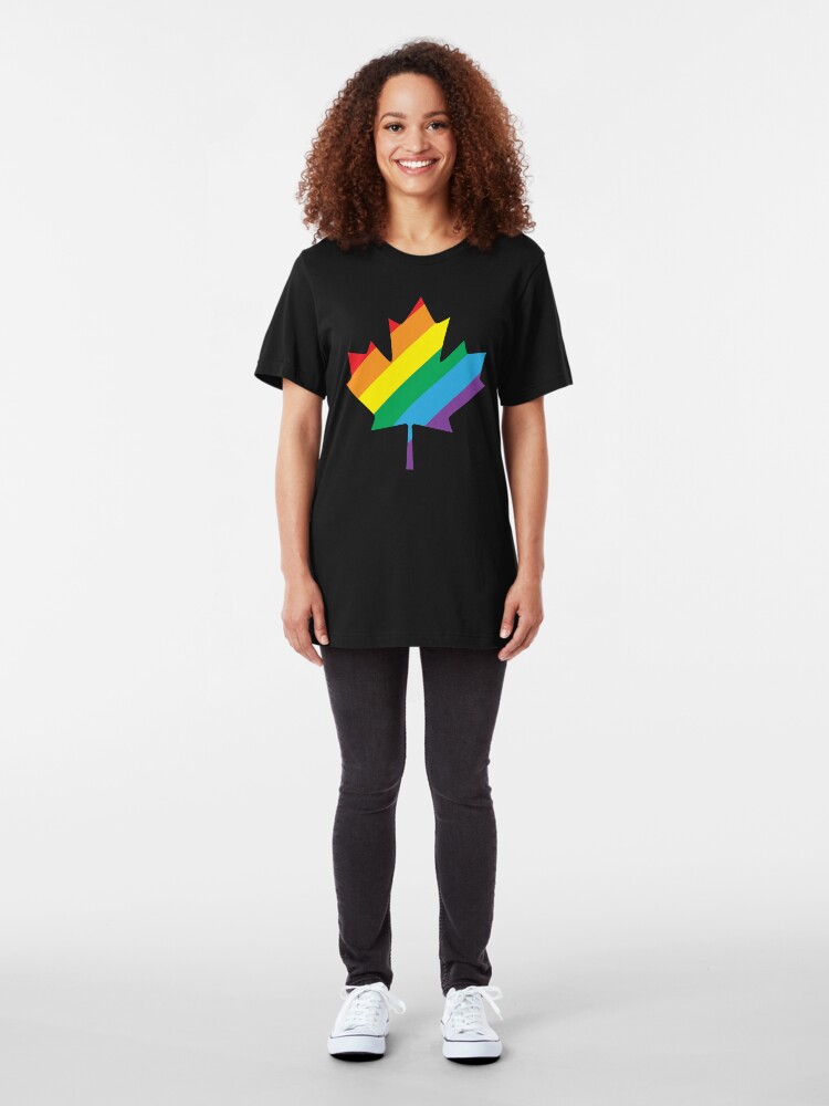 Alternate view of lgbt canada pride Slim Fit T-Shirt