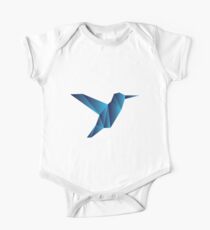 Modern Minimalist Hummingbird Vector One Piece - Short Sleeve