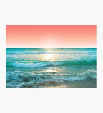 Aqua and Coral, 1 Photographic Print