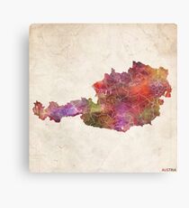 Austria map Metal Print