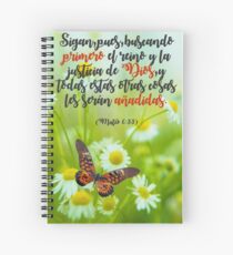 Paradise with biblical text Matthew 6:33 Spiral Notebook