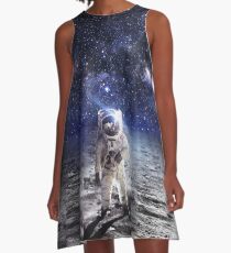 Vestido acampanado Space Astronaut Moon Landing Alien Galaxy