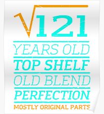 Square Root Of 121 11 Years Old Birthday Tshirt Poster Square Root Of 121 11 Years Old Birthday Tshirt Poster