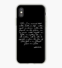 Romans 8:38-39 Manuscript Handwriting Bible Verse iPhone Case