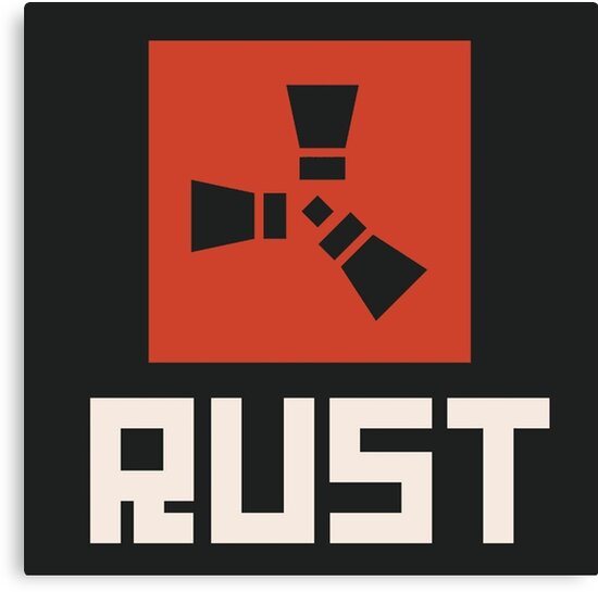 Rust Logo Art Canvas Prints By Comradeghost Redbubble