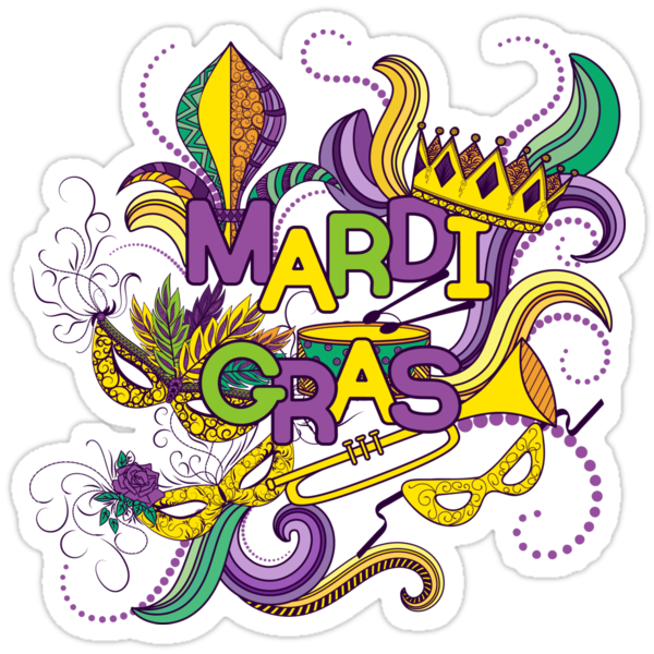 mardi gras stickers