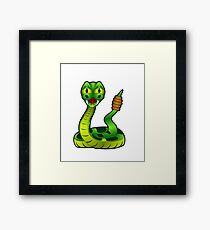 Green Rattle Snake Framed Print