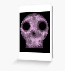 Purple Skull Decay Greeting Card