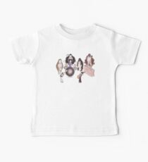 Psychedelic Progressive Rock Band 60's 70's Caricature Baby Tee
