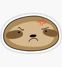 Angry Sloth Face Sticker