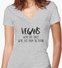 Vegan - We're not crazy Women's Fitted V-Neck T-Shirt