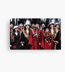 Tsar Nicholas II of Russia and his children with Cossack officers, 1916 Canvas Print