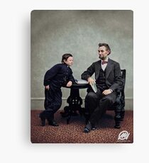 Lincoln and Tad (1865) Canvas Print