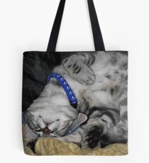 One of us is upsidedown! Tote Bag