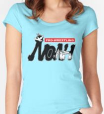 Camiseta entallada de cuello redondo Logotipo de Pro Wrestling Noah