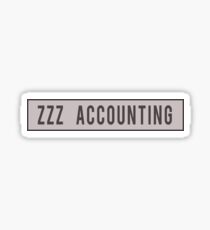 ZZZ Acounting Sticker