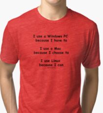 Windows - Mac - Linux Tri-blend T-Shirt